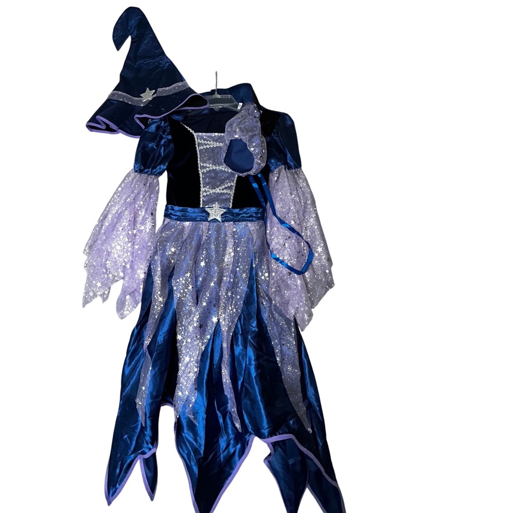 Fairytale Witch Costume Dress with Hat Halloween Cosplay - Party Outfit